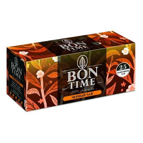 Чай BonTime Natural Tea, черный, 25 пакетиков в Слата