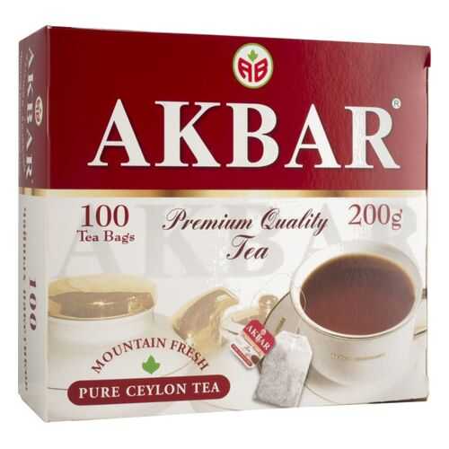 Чай черный Akbar цейлонский 100 пакетиков в Слата