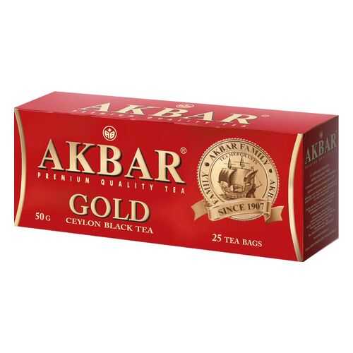 Чай черный Akbar gold 25 пакетиков в Слата