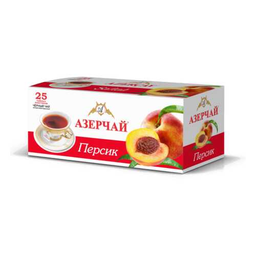 Чай черный Азерчай персик 25 пакетиков в Слата