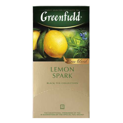 Чай черный Greenfield Lemon Spark 25 пакетиков в Слата