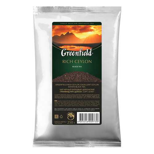 Чай черный листовой Greenfield Rich Ceylon 250 г в Слата