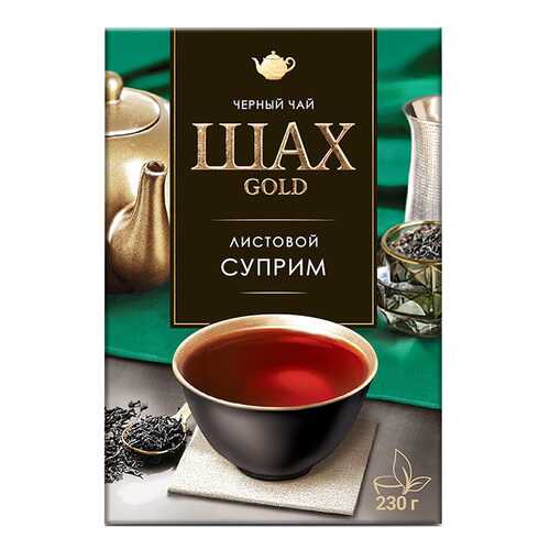 Чай черный листовой Шах Gold Суприм 230 г в Слата