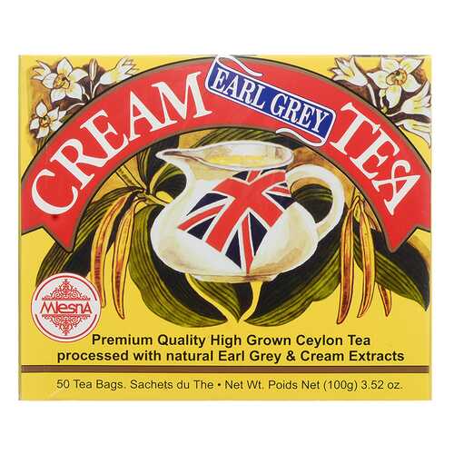 Чай черный Mlesna Cream Earl Grey с ароматом бергамота со сливками, 50 пак*2г Шри-Ланка в Слата