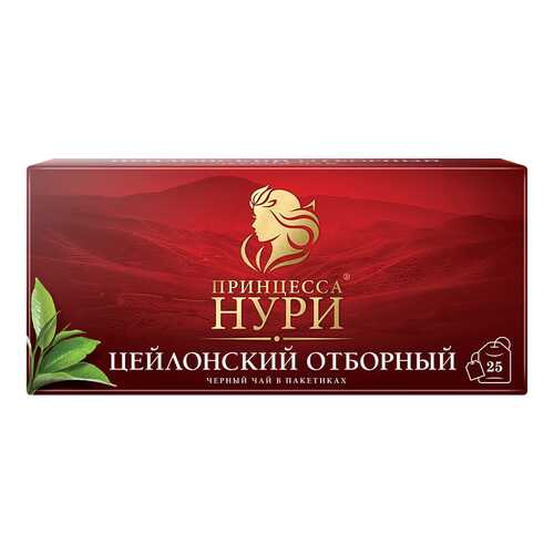 Чай черный Принцесса Нури Цейлонский Отборный 25 пакетиков в Слата