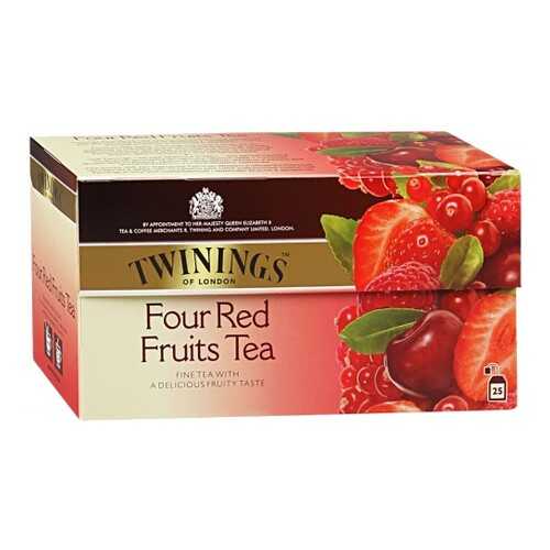 Чай черный Twinings четыре красные ягоды 25 пакетиков в Слата