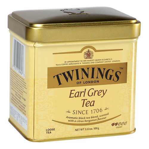 Чай черный Twinings эрл грэй байховый среднелистовой с ароматом бергамота 100 г в Слата
