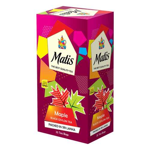 Чай черный в пакетиках для чашки Матис Maple 25*2 г в Слата