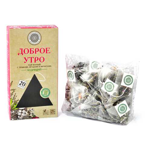 Чай Фабрика Здоровых Продуктов доброе утро бодрящий 20 пак x 1.7 г в Слата