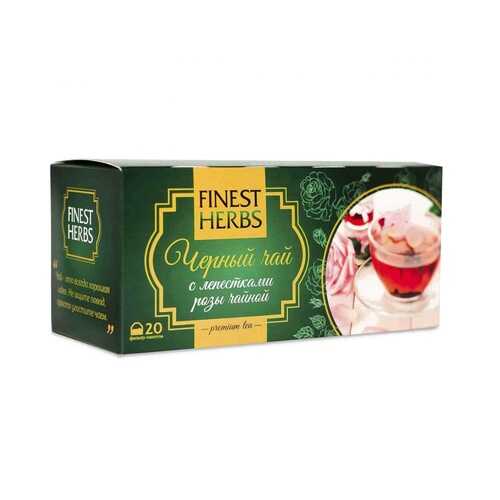 Чай Finest Herbs Чёрный чай с лепестками розы чайной, чёрный, 30 гр в Слата