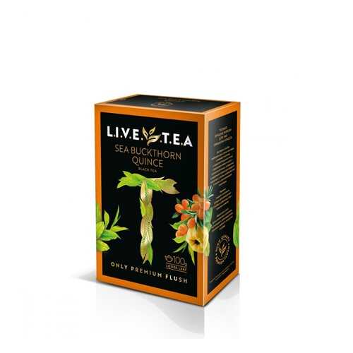 Чай Live Tea Sea Buckthorn & Quince черный листовой с облепихой и айвой 100 г в Слата