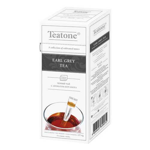 Чай Teatone earl grey черный байховый с ароматом бергамота в стиках 1.8 г 100 штук в Слата