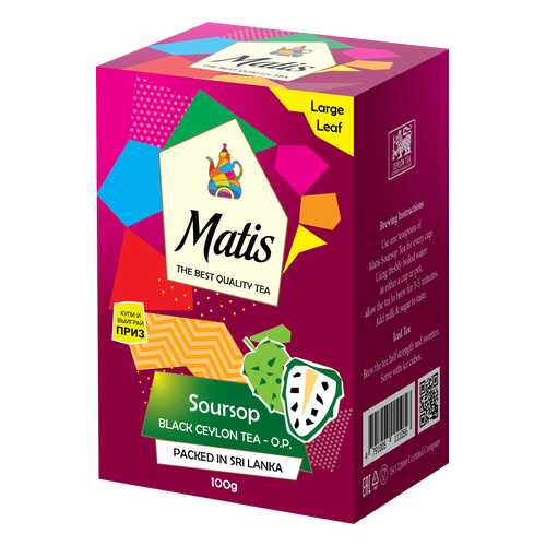 Чай весовой черный Матис Soursop O.P. 100 г в Слата