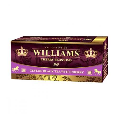 Чай Williams Cherry Blossoms черный с добавками 25 пакетиков в Слата