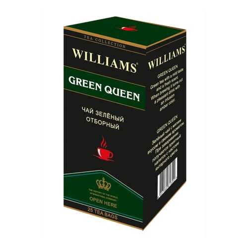 Чай Williams Green Queen, зеленый отборный, 25 пакетиков в Слата