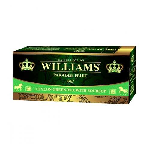 Чай Williams Paradise Fruit зеленый с добавками 25 пакетиков в Слата