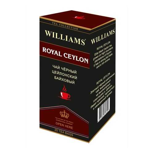 Чай Williams Royal Ceylon, черный цейлонский байховый, 25 пакетиков в Слата