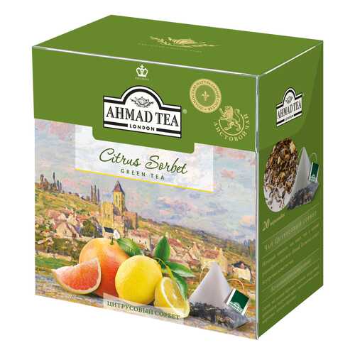 Чай зеленый Ahmad Tea citrus sorbet 20 пакетиков в Слата