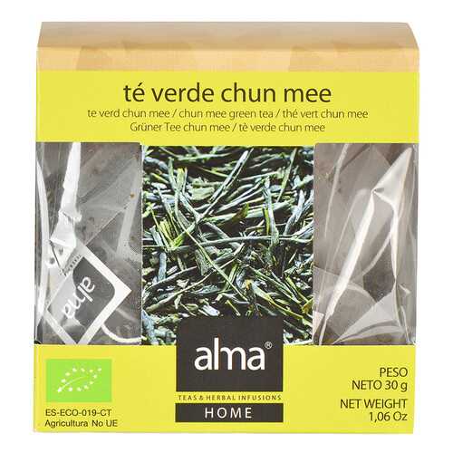 Чай зеленый Alma Home Organic Чунь Ми COFFEE-CENTER S.L. 15*2 г в Слата