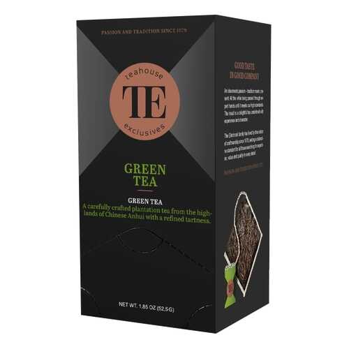 Чай зеленый Teahouse Exclusives Green Tea 15 пакетиков 40 г в Слата
