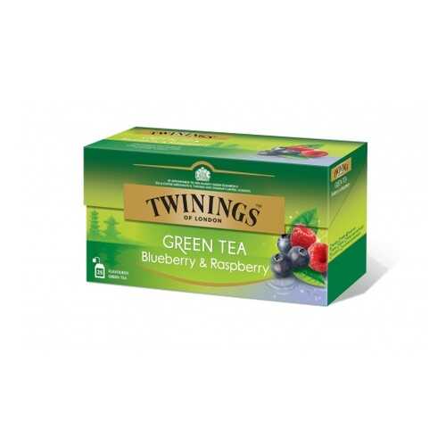 Чай зеленый Twinings черника и малина 25 пакетиков в Слата