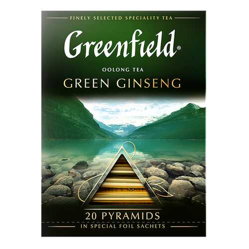 Чай зеленый в пирамидках Greenfield Green Ginseng 20 пакетиков в Слата