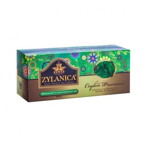 Чай Zylanica Ceylon Premium зеленый байховый с мятой 25 пакетиков в Слата