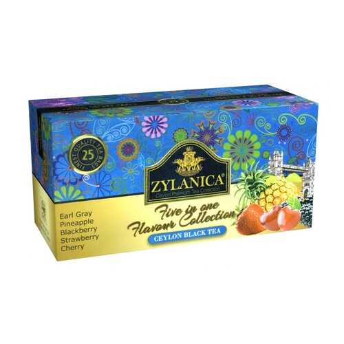 Чай Zylanica Five in one Flavour Collection черный ассорти 5 ароматов 25 пакетиков в Слата