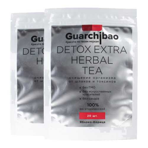 GUARCHIBAO DETOX EXTRA HERBAL TEA набор из 2 упаковок чая для детокса Яблоко-Корица в Слата