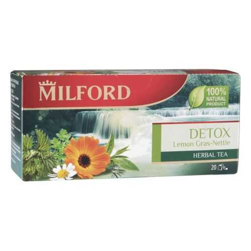 Напиток чайный Milford detox лемонграсс и крапива 20 пакетиков в Слата