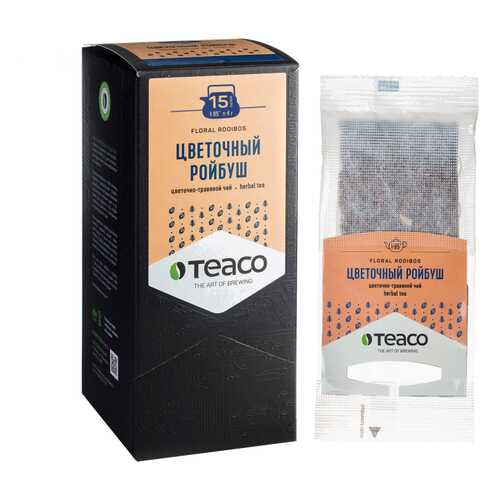 TeaCo Пакетированный травяной чай на чайник Цветочный ройбуш TEACO, 20 пак. по 4 г в Слата