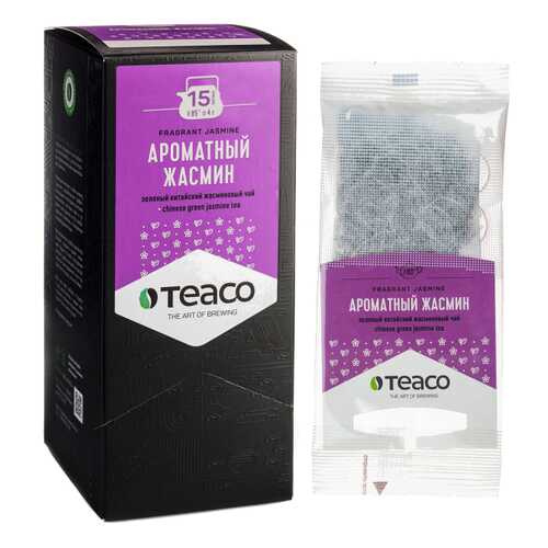 TeaCo Пакетированный зеленый чай на чайник Ароматный жасмин TEACO, 60 гр. в Слата