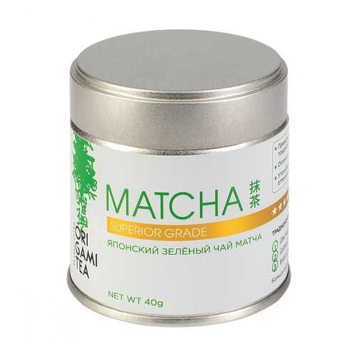 Японский зеленый чай Origami Tea Matcha Superior Grade порошковый 40 г в Слата