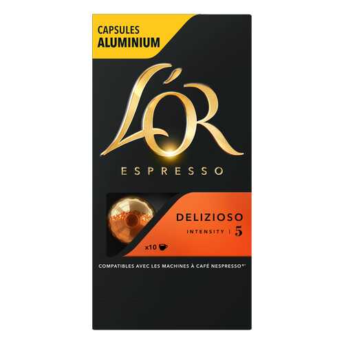 Капсулы L’OR Espresso Delizioso для кофемашин Nespresso 10 капсул в Слата