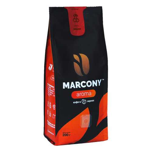 Кофе Marcony AROMA со вкусом вишни в зёрнах 200 г в Слата