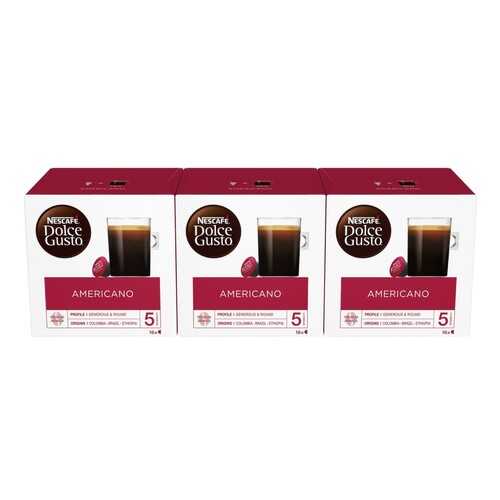 Кофе натуральный жареный молотый Nescafe Dolce Gusto Americano 3 штуки по 16 капсул в Слата