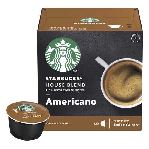 Кофе в капсулах Starbucks House Blend Americano для Nescafe Dolce Gusto 12 шт в Слата