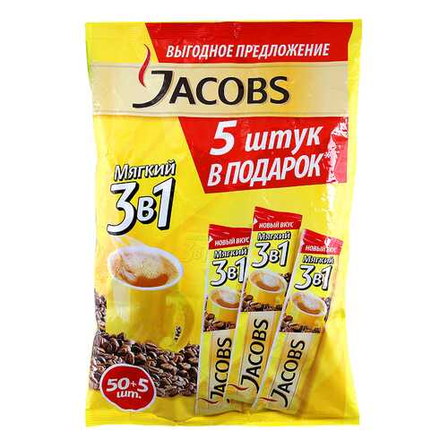 Кофейный напиток растворимый Jacobs классика 3в1 55*12 г в Слата
