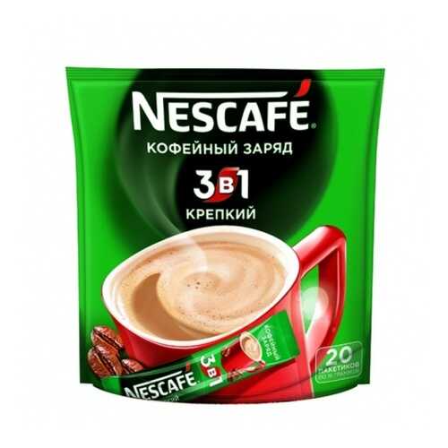 Кофейный напиток растворимый Nescafe 3в1 крепкий 16 г 20 пакетиков в Слата