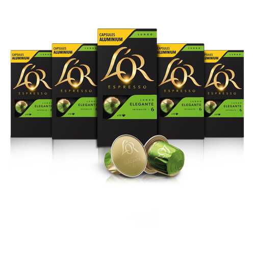 Набор кофе в капсулах L’OR Espresso Lungo Elegante 10 упаковок в Слата