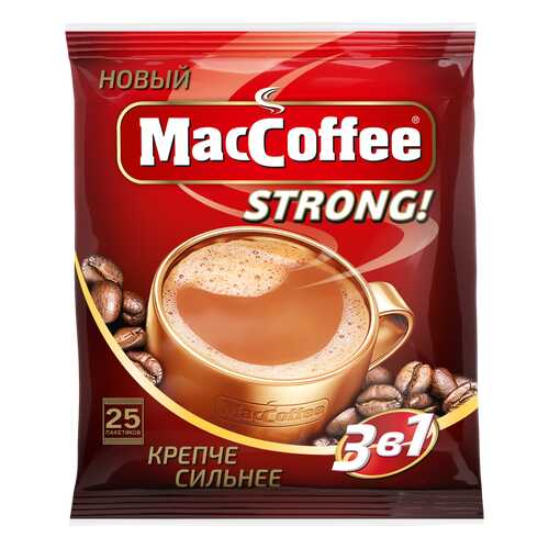 Напиток кофейный растворимый т.з. MacCoffee (3 в 1) Strong, м/уп 16г*25*20 блок в Слата