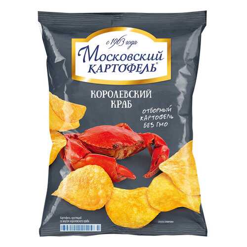 Чипсы картофельные Московский картофель королевский краб 150 г в Слата