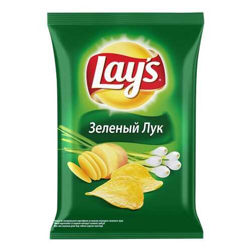 Чипсы Lay's из натурального картофеля молодой зеленый лук 90 г в Слата