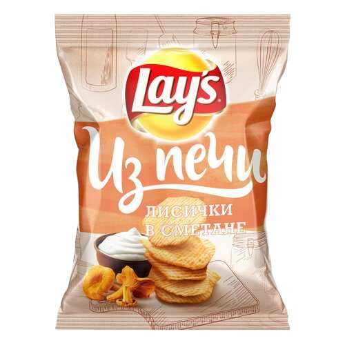 Картофельные чипсы Lay's из печи лисички в сметане 85 г в Слата