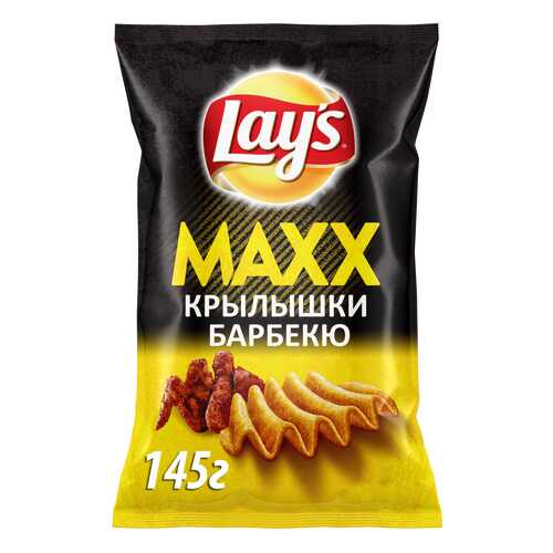 Картофельные чипсы Lay's maxx куриные крылышки барбекю 145 г в Слата