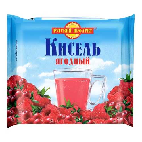 Кисель быстрого приготовления ягодный Русский Продукт брикет 220 г в Слата