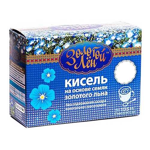 Кисель на льняной основе Золотой лен клубника 7 пакетов по 15 г в Слата
