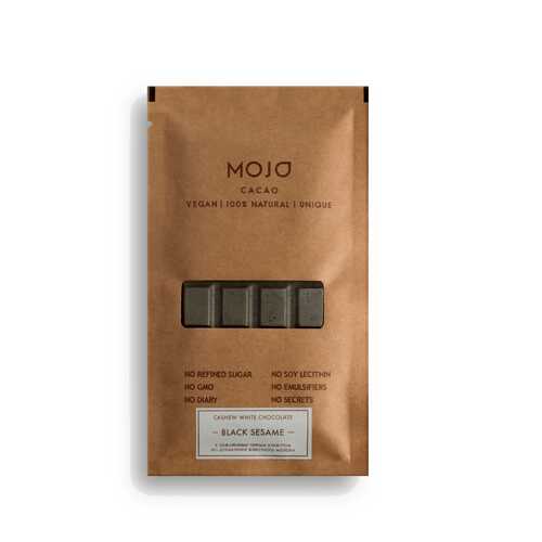 Белый шоколад Mojo Cacao с черным кунжутом black sesame в Слата