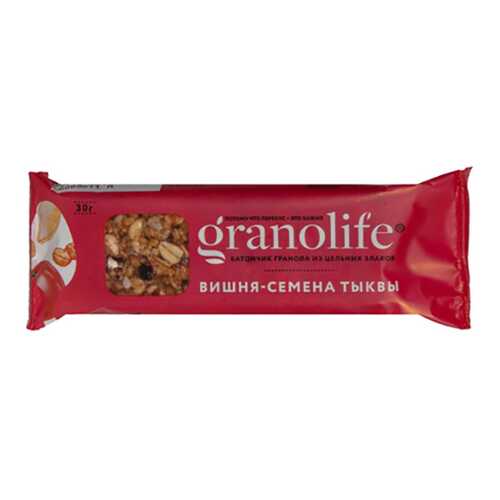 Батончик-гранола Granolife вишня семена тыквы в Слата