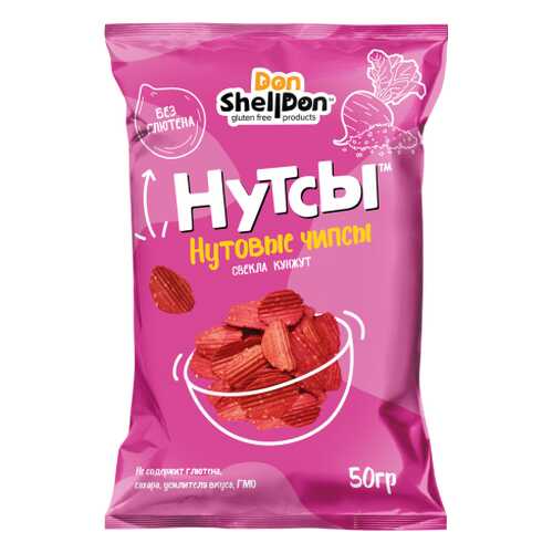Чипсы Don Shelldon Нутсы нутовые со вкусом свеклы и кунжута 50 г в Слата